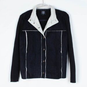 By Design Sport Suede Sweater Jacket Size Large
